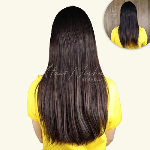 Long hair Extensions can make your short hair look thicker, longer, and just fabulous