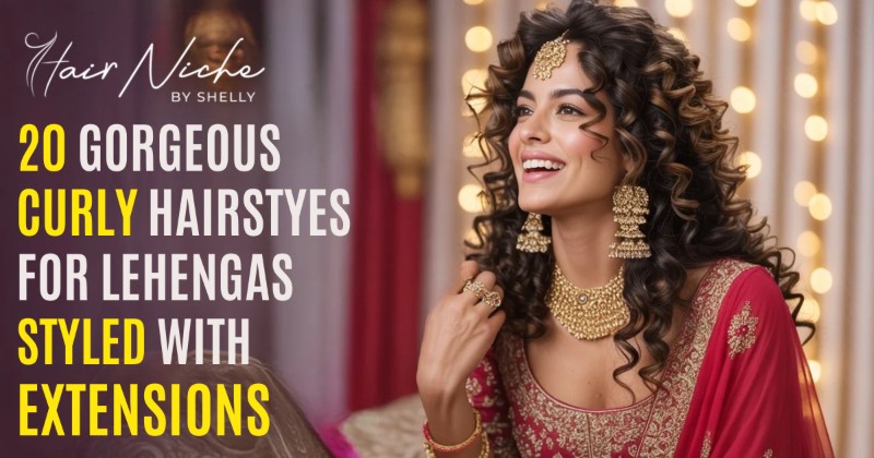 20 Gorgeous Curly Hairstyles for Lehengas Styled with Extensions