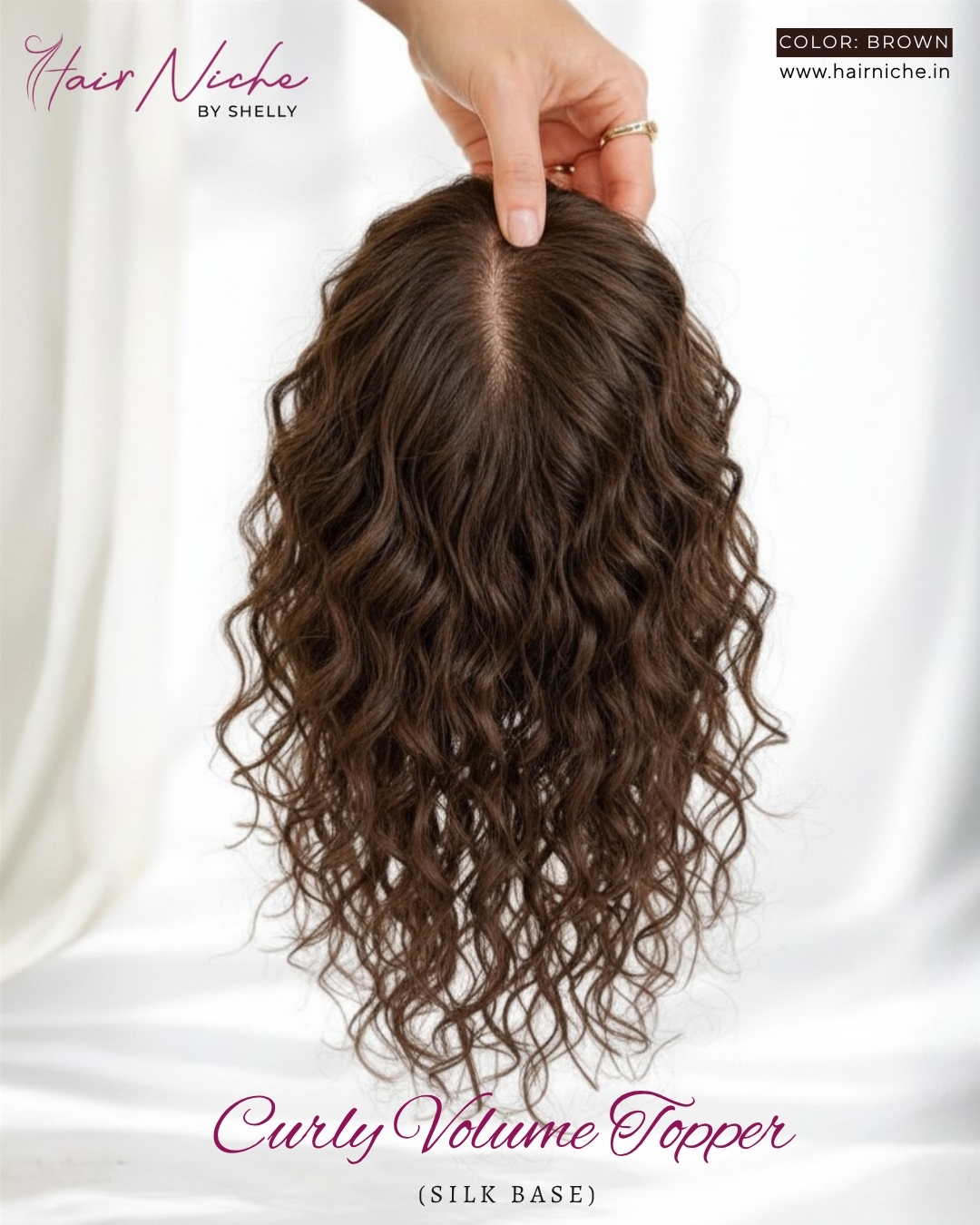Curly Volume Topper  (Silk Base)