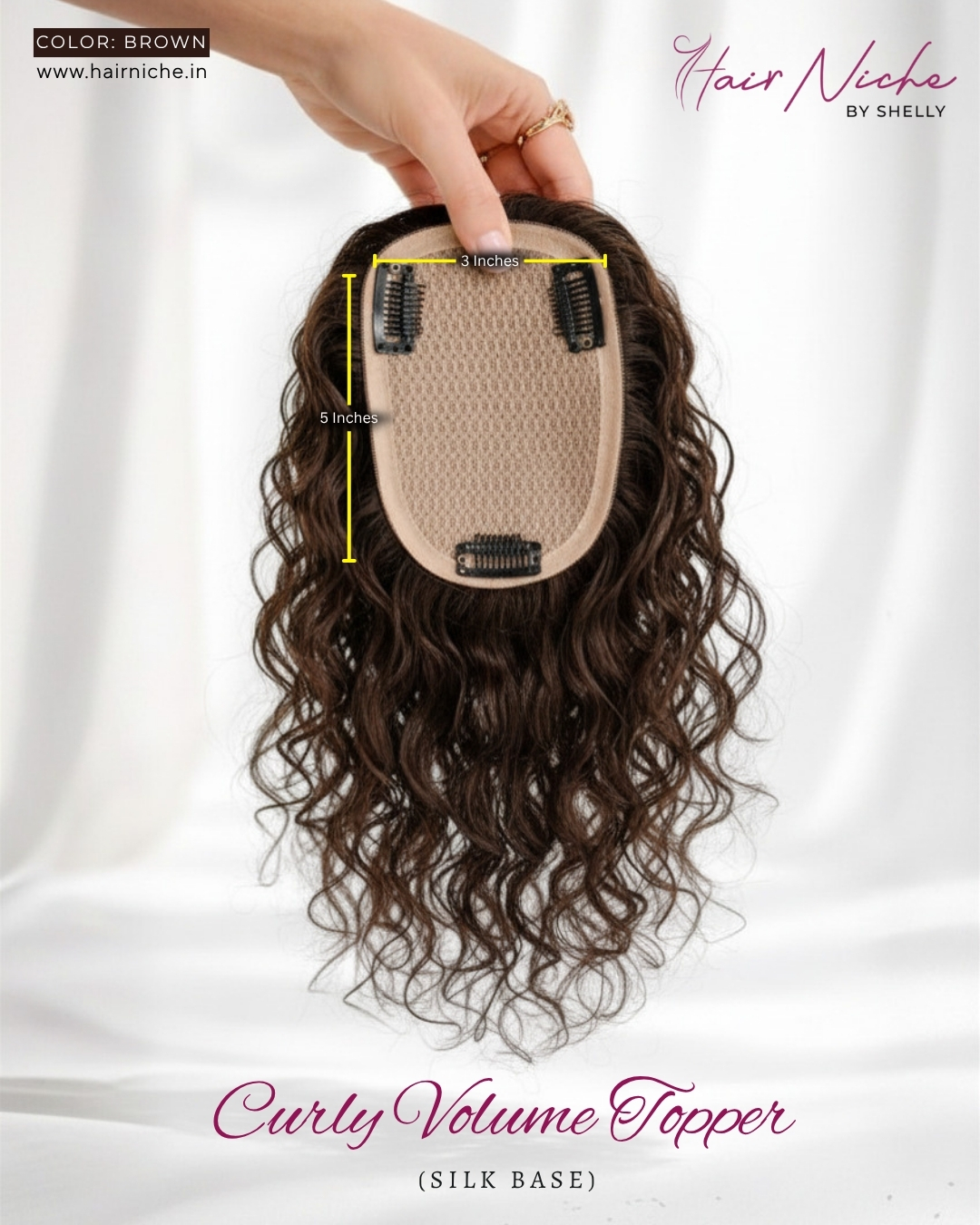 Curly Volume Topper  (Silk Base)