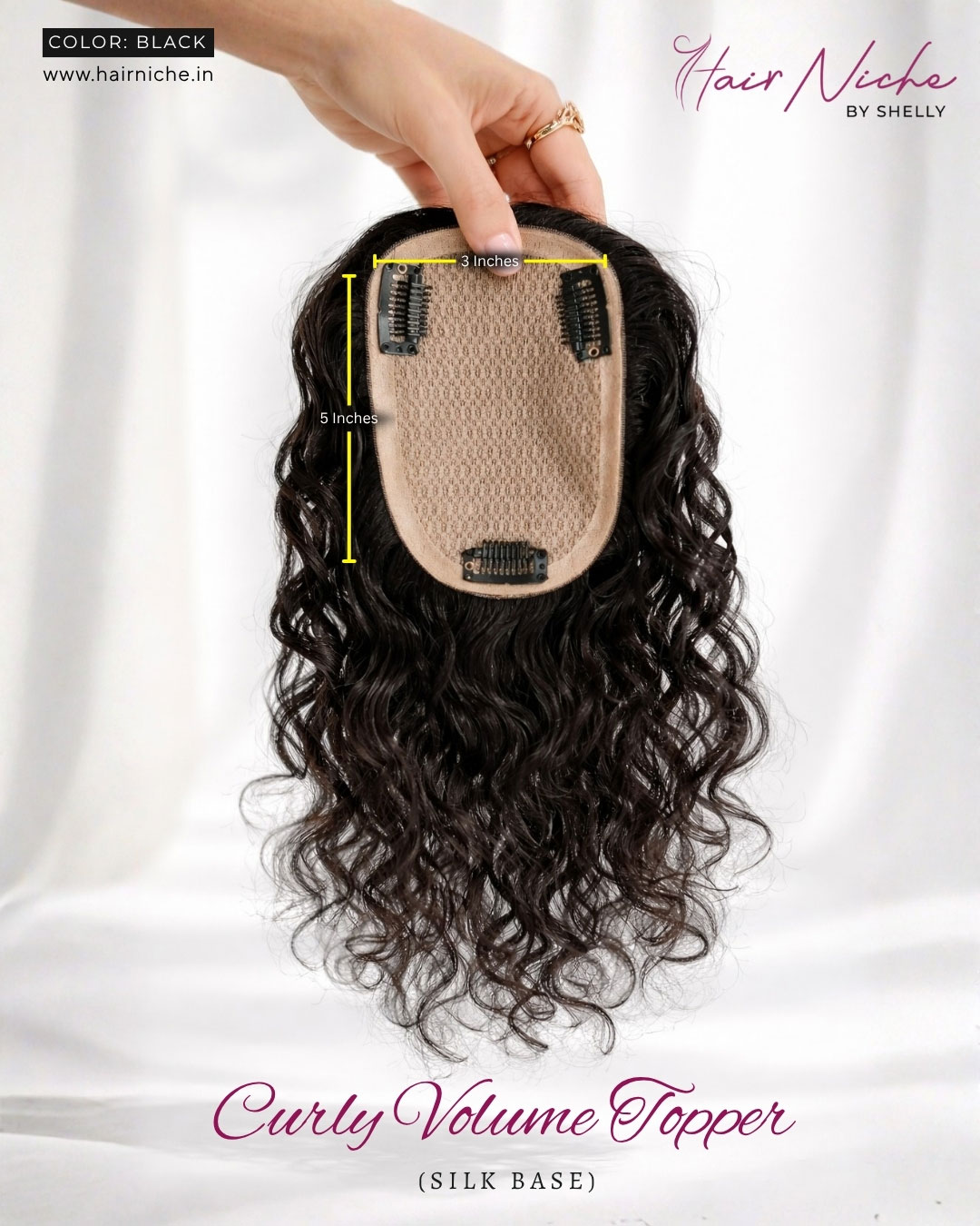 Curly Volume Topper  (Silk Base)