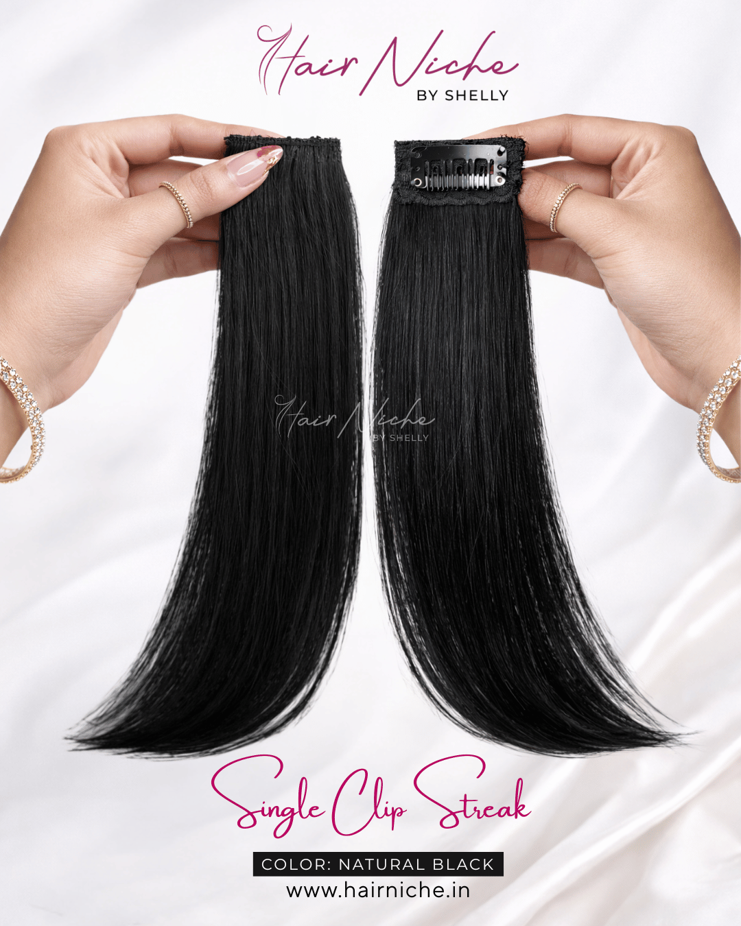 Single Clip Streak (Natural Black)