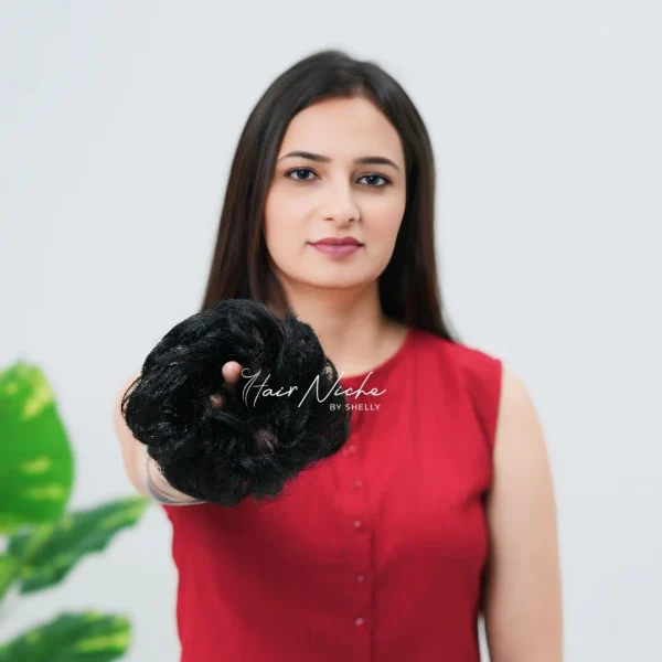 Medium Dense Messy Bun (Natural Black)