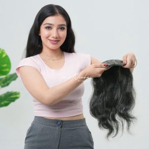 Grey Blend Backcomb Hair Topper