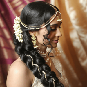 Bubble Ponytail with Pearls