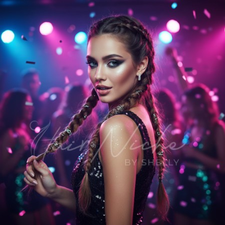 Birthday Hairstyle For a Dance Party or Club Night