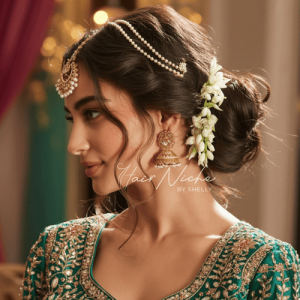 Floral-Adorned Messy Bun