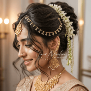 Messy Bun with Curtain Bangs