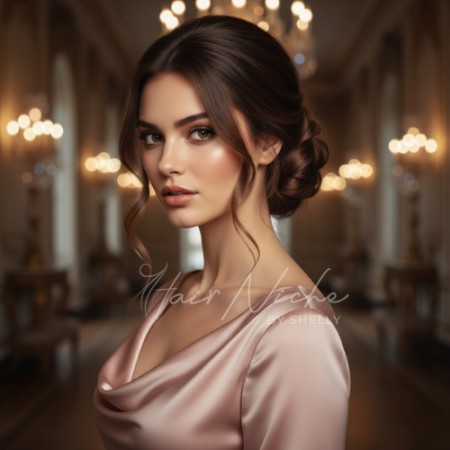 Romantic Low Bun With Face-Framing Strands