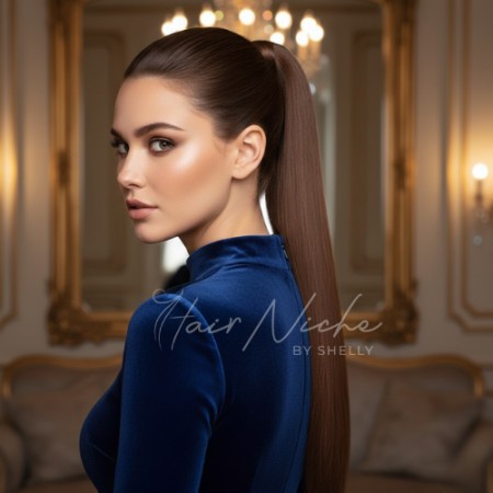 Sleek High Ponytail With Wrapped Base