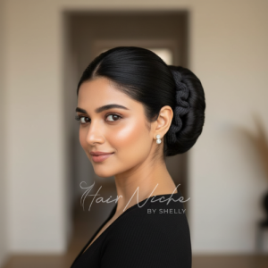 Clean Sleek Bun with Scrunchies Volume