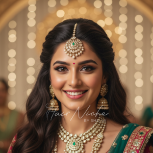 Open Hairstyle with Braided Front Strands