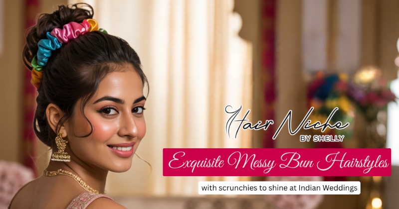 You are currently viewing Exquisite Messy Bun Hairstyles with Scrunchies to Shine at Indian Weddings