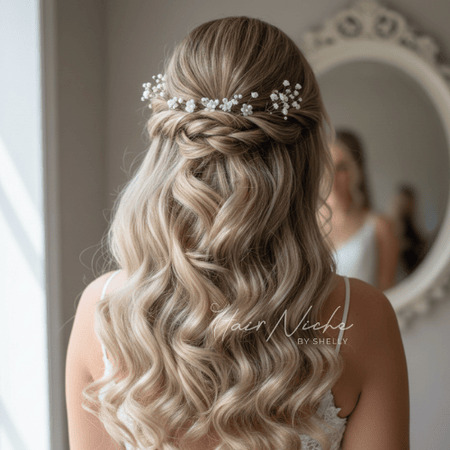 Bridal Hairstyle with Hair Extensions for Added Volume