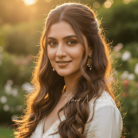 Half-Up Half-Down with Waves