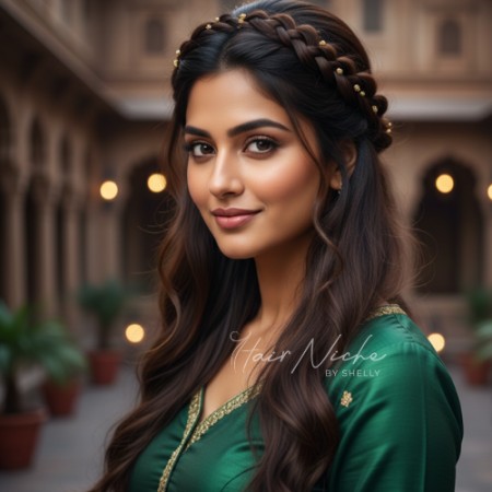 Long Hair with Statement Braided Crown